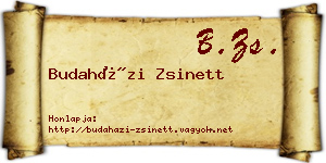 Budaházi Zsinett névjegykártya